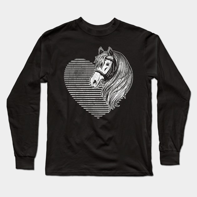 Horse Cute Pet Pony Long Sleeve T-Shirt by shirtsyoulike